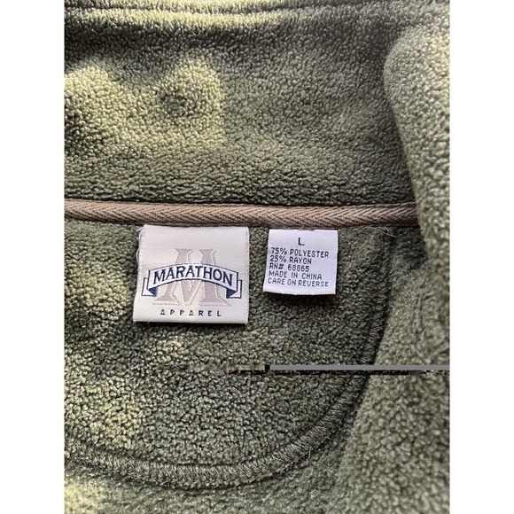 Ducks Unlimited Mens Quarter Zip Pullover Sweatshirt Olive Green L - Picture 3 of 7